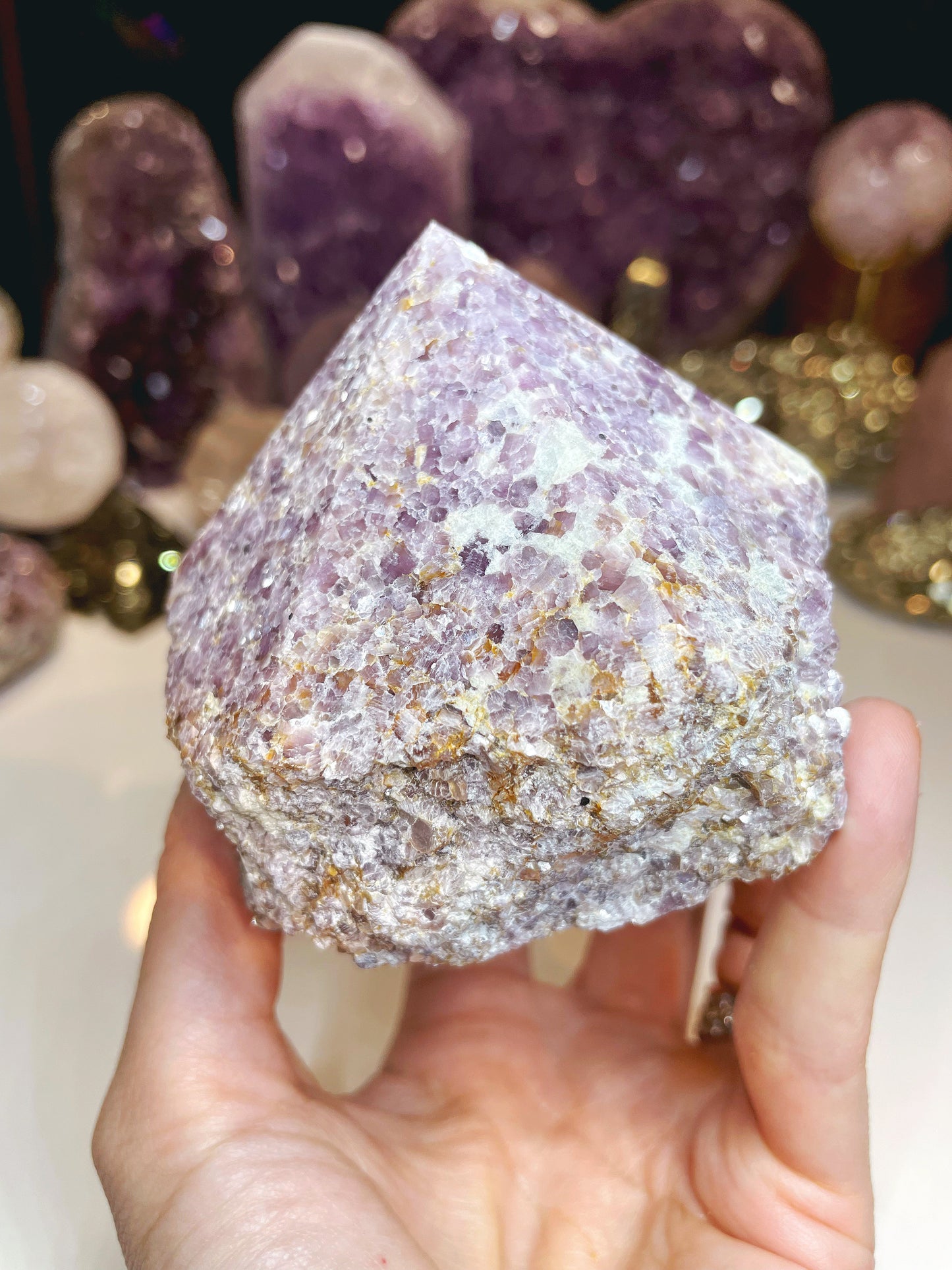 Lepidolite Semi Polished Point –