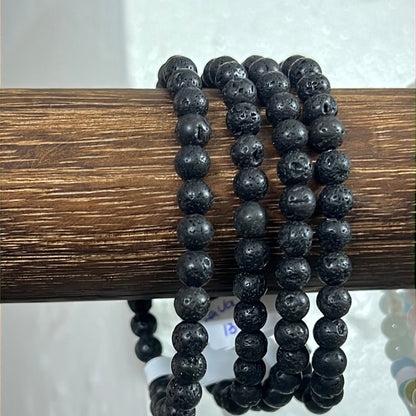 Black Lava Stone Bracelet – Natural Diffuser & Grounding Crystal Jewelry