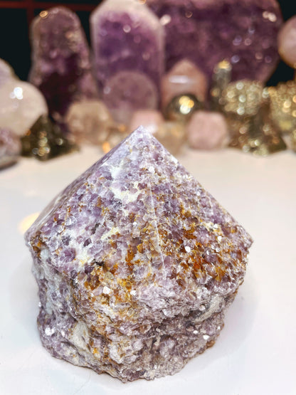Lepidolite Semi Polished Point –
