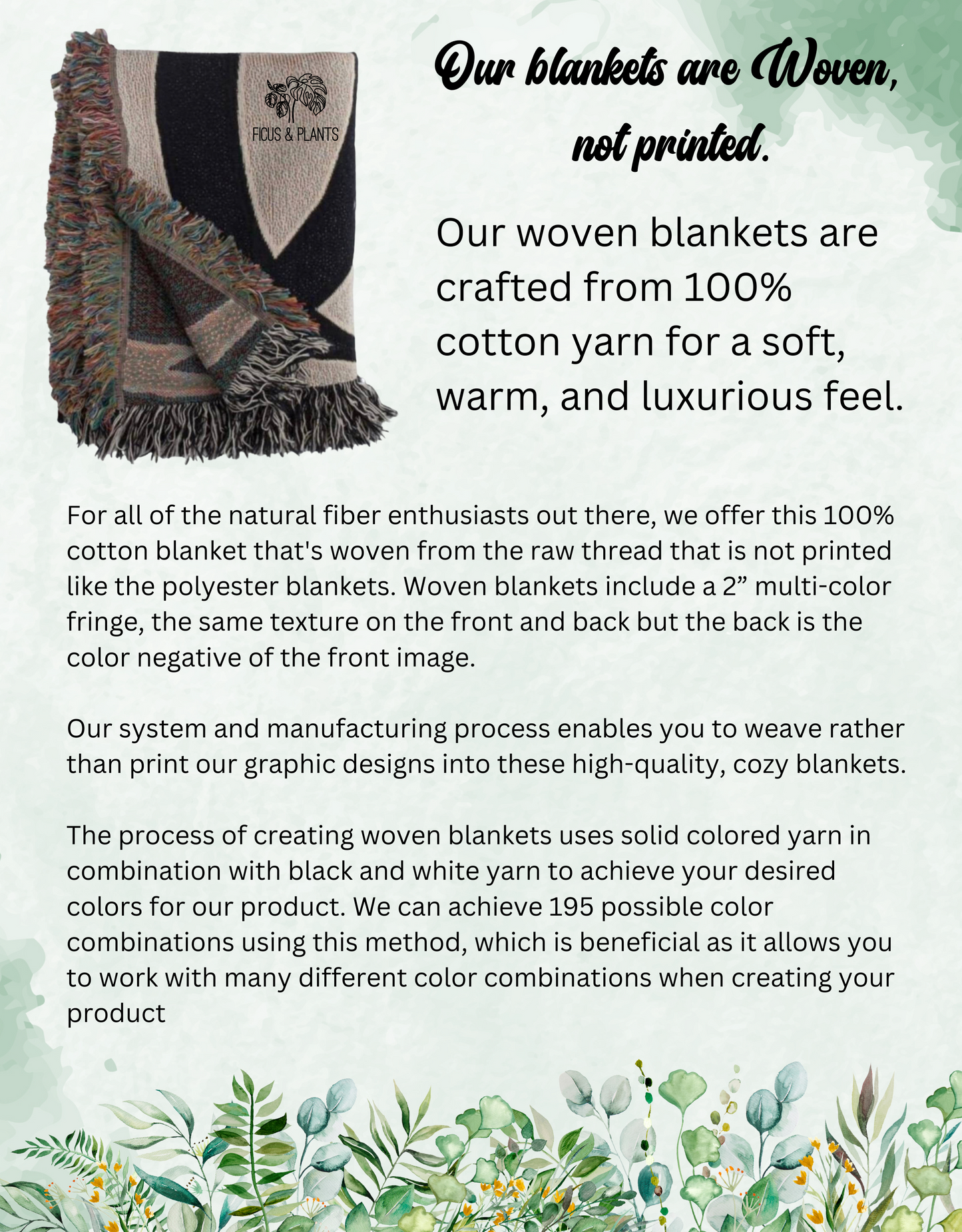 Happy flowers Woven Blankets with autumn colors. Groovy daisy Flowers Blanket for fall season .