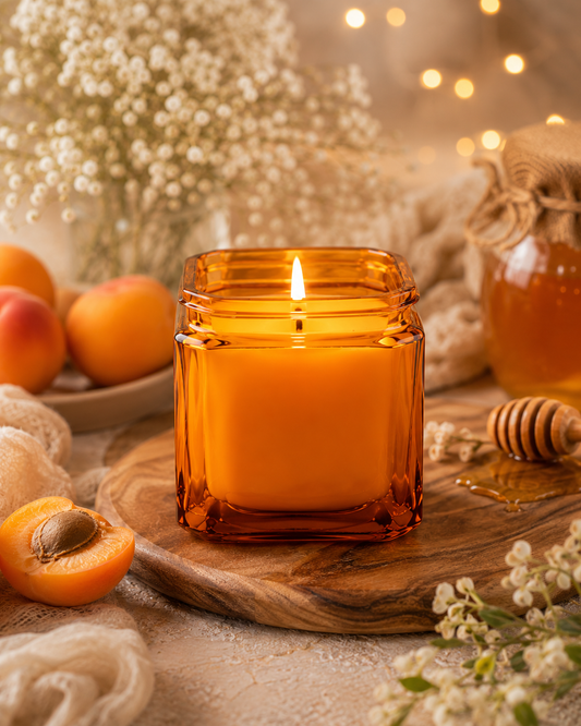 Honey Apricot Soy Candle | 8.5 oz | Moon Water Apothecary –