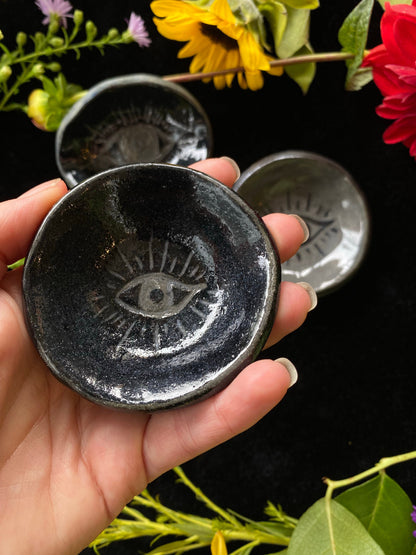 Black / Grey Evil Eye - Mini Dishes