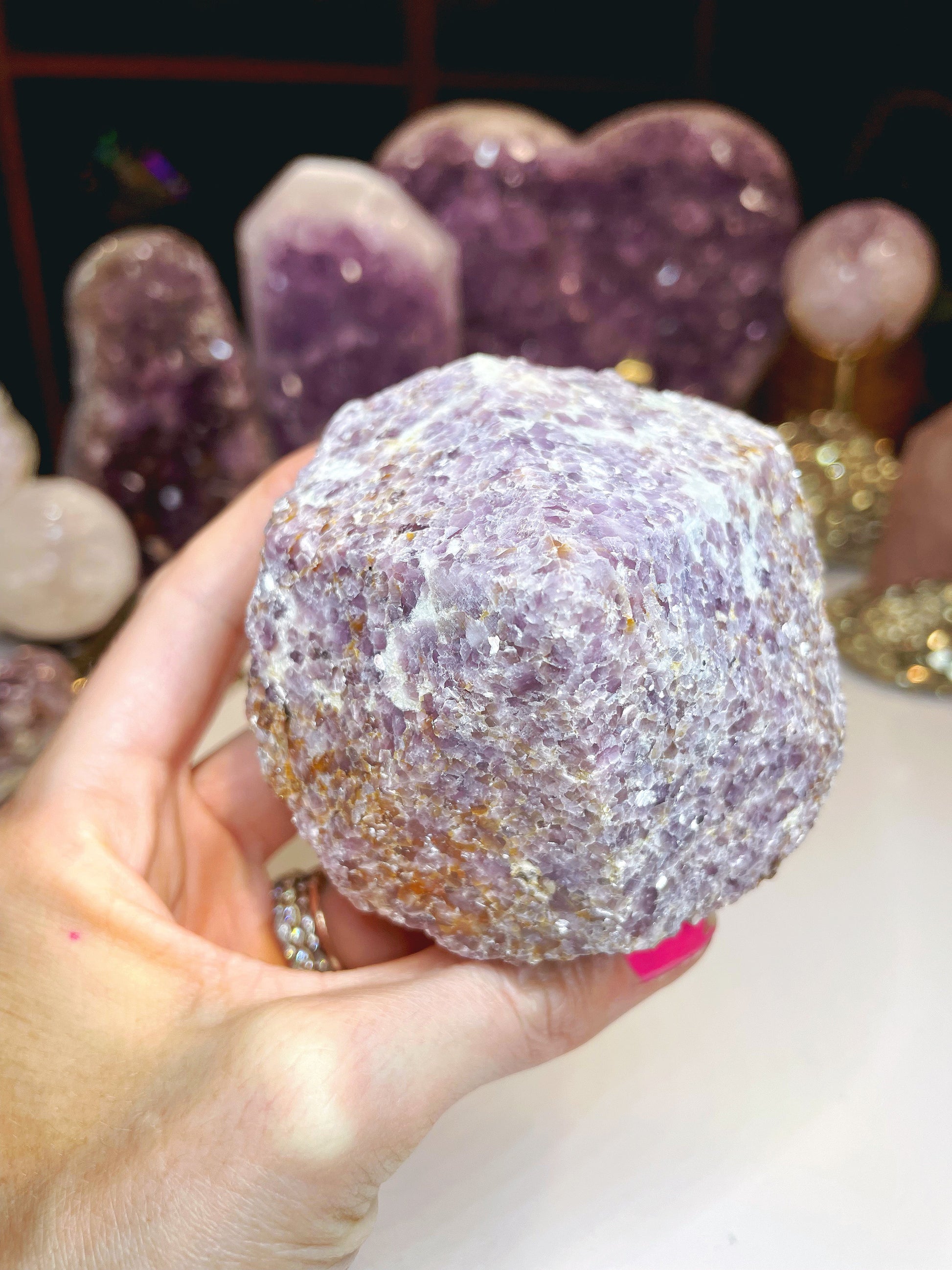 Lepidolite Semi Polished Point –