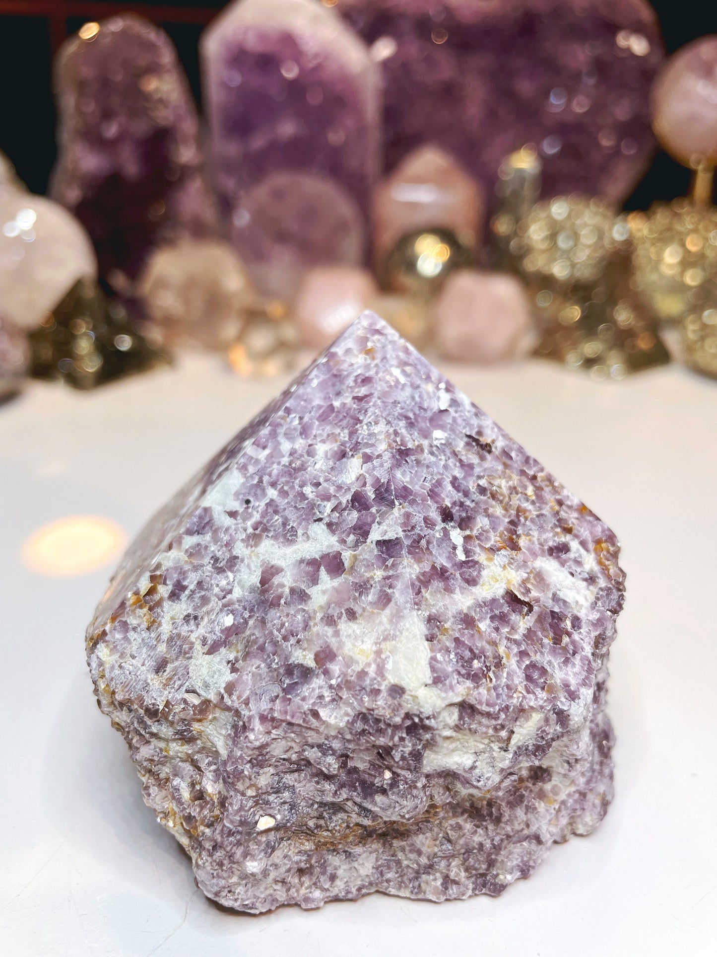Lepidolite Semi Polished Point –