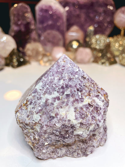 Lepidolite Semi Polished Point –