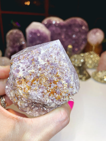 Lepidolite Semi Polished Point –
