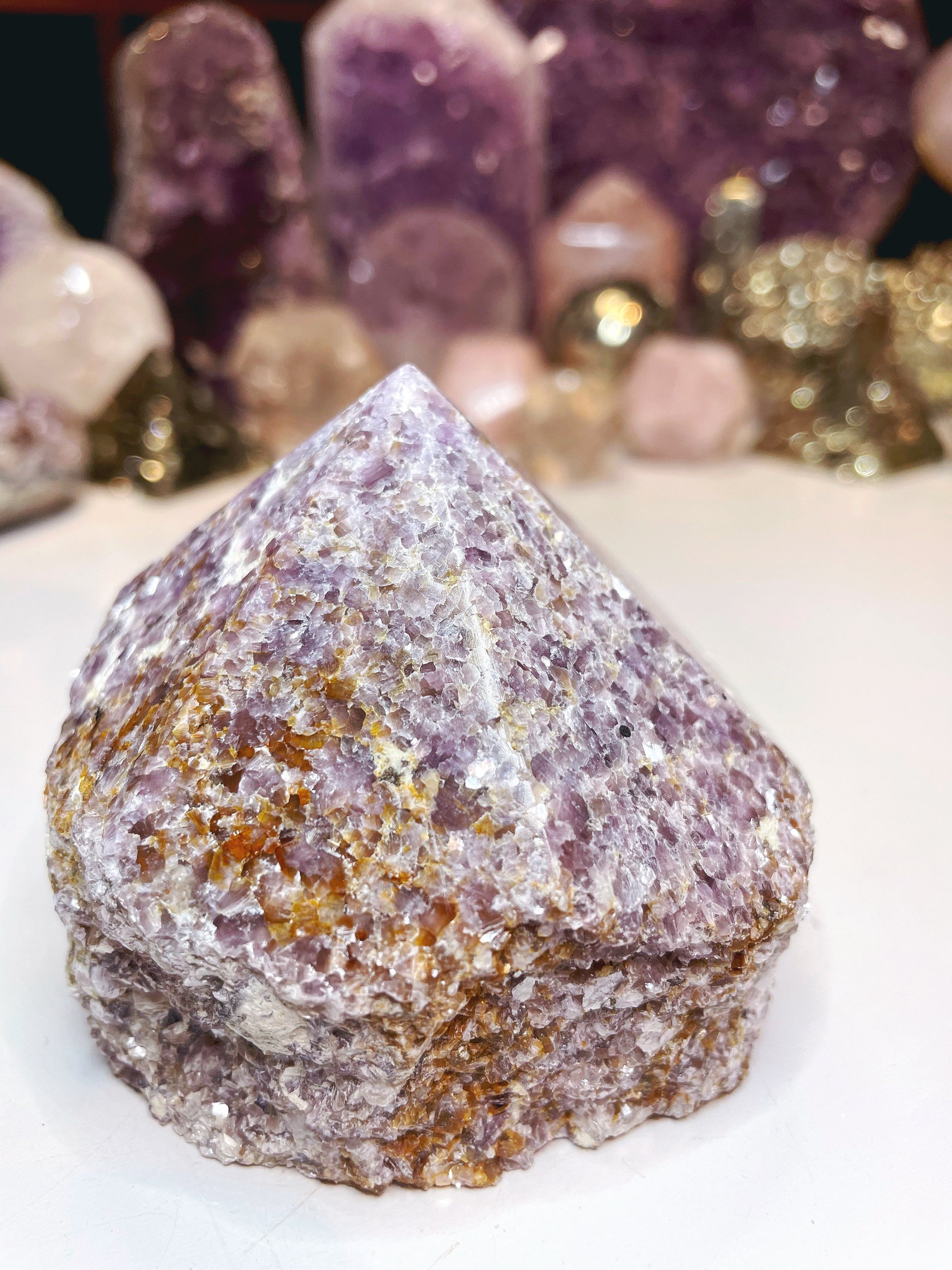 Lepidolite Semi Polished Point –
