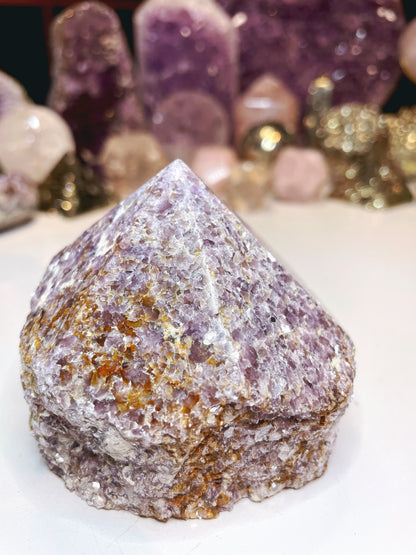 Lepidolite Semi Polished Point –