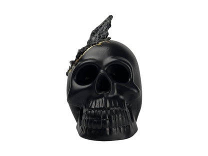 Black Tourmaline Skull Head (black) – Sculptures & Statues
