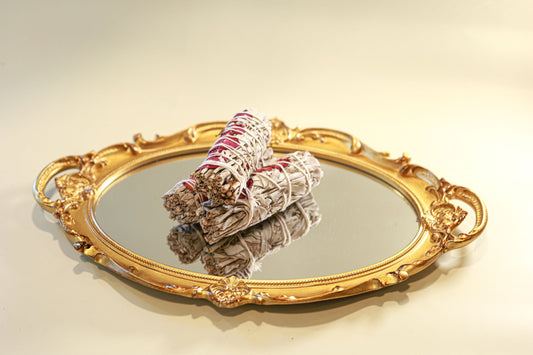 White Sage & Rose Petals - 4" - Native-Owned, Sustainably Harvested