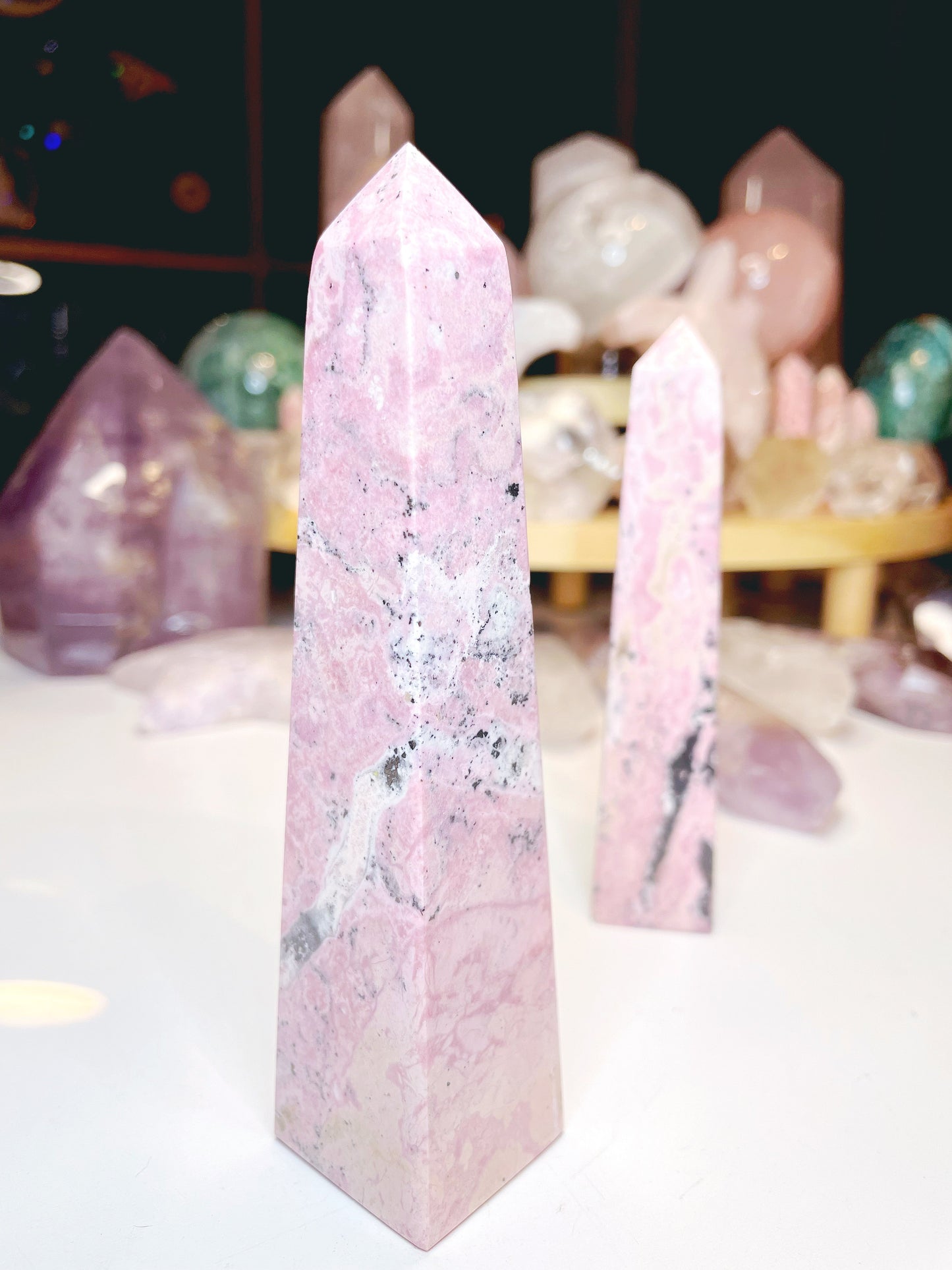 Rhodonite Obelisk –