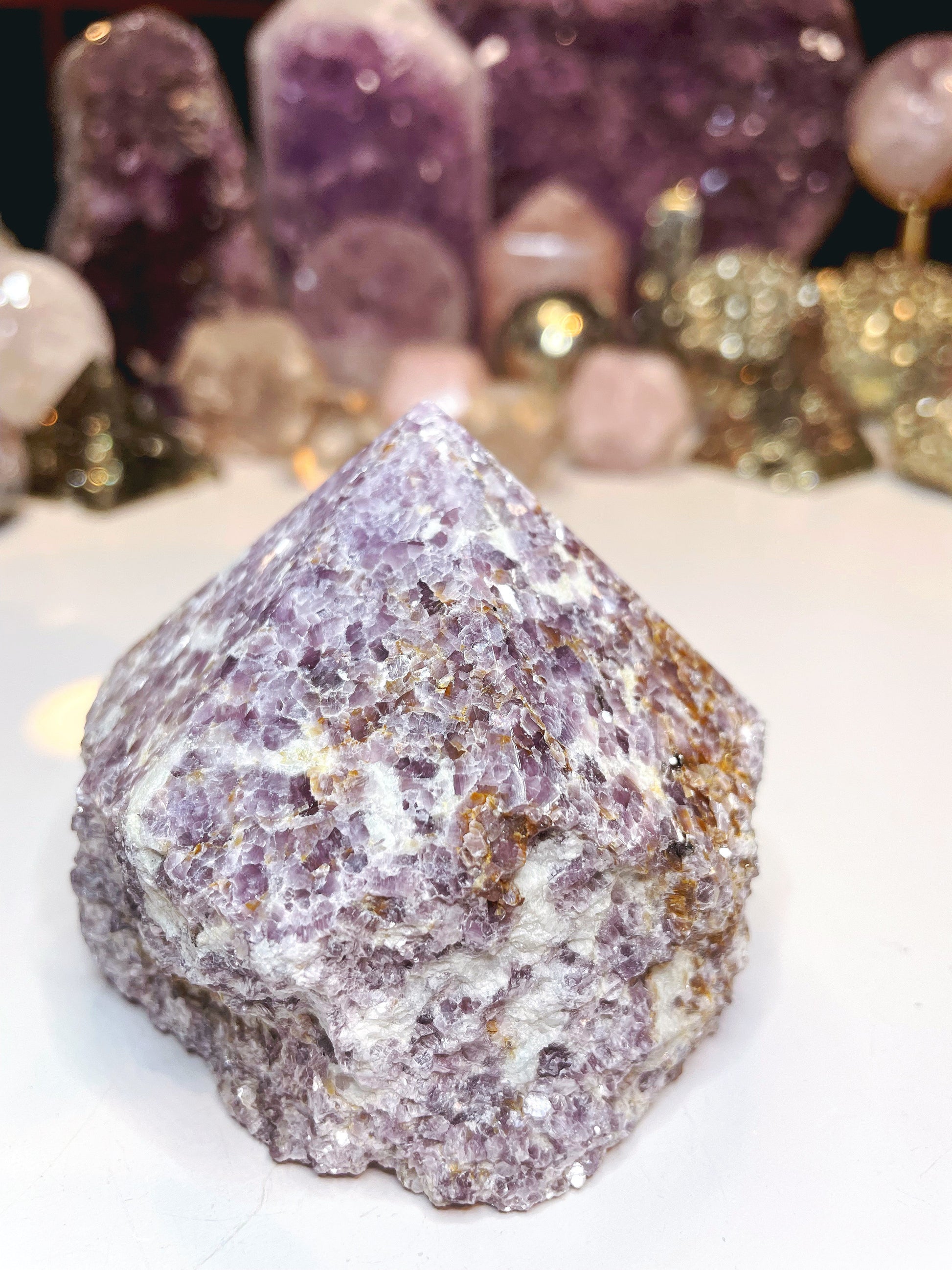 Lepidolite Semi Polished Point –
