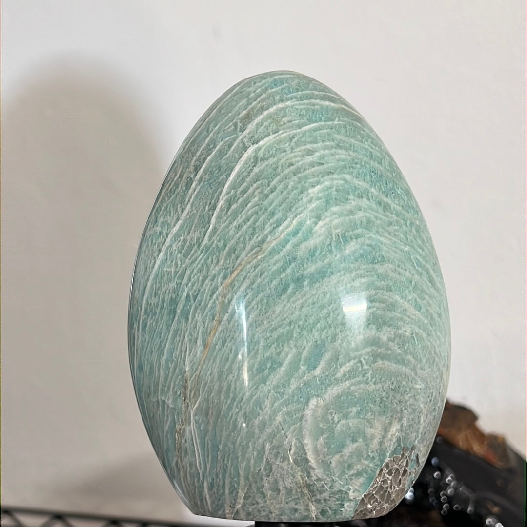 Large Amazonite Freeform – Polished Crystal for Calming & Balance