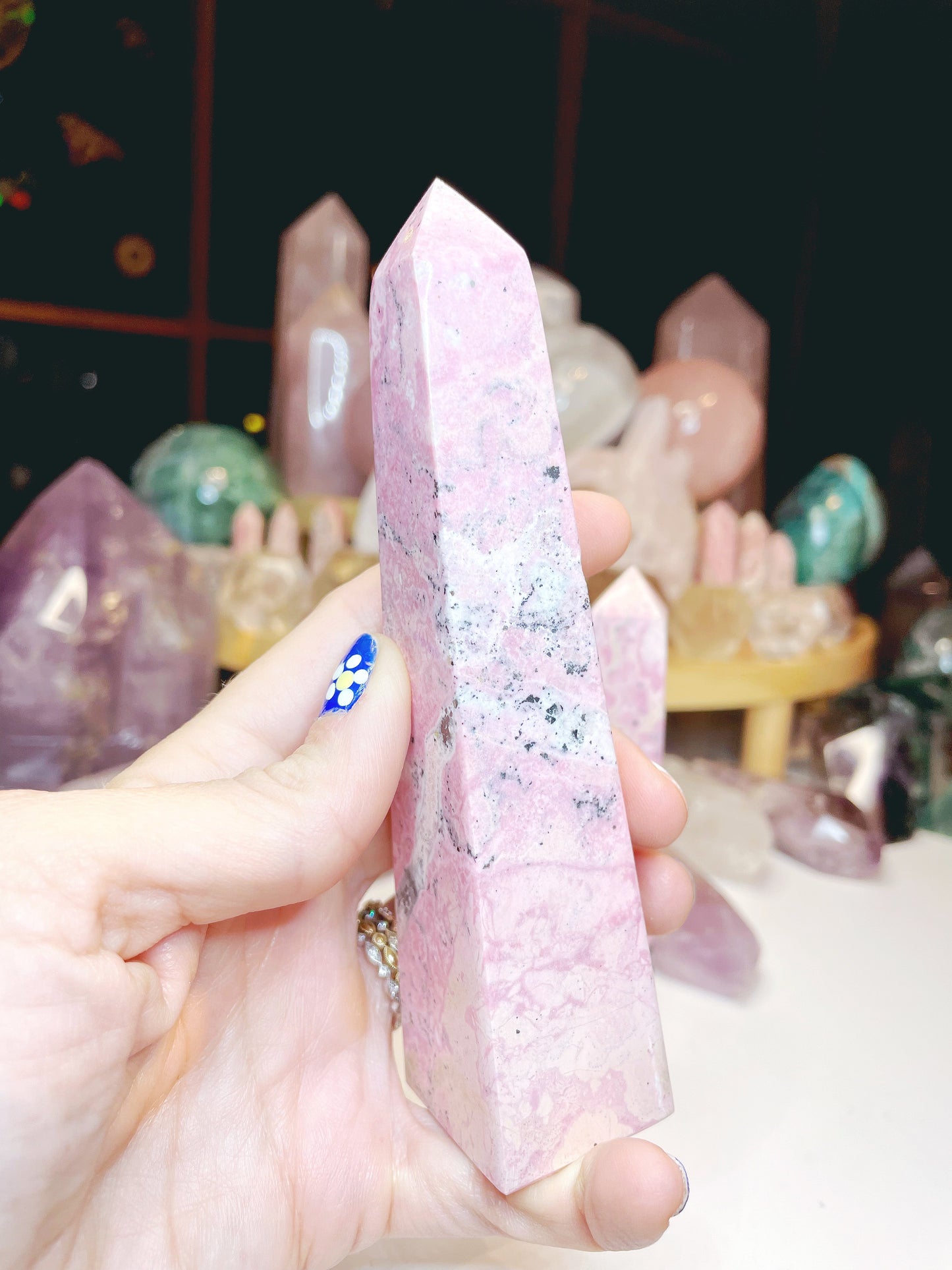 Rhodonite Obelisk –