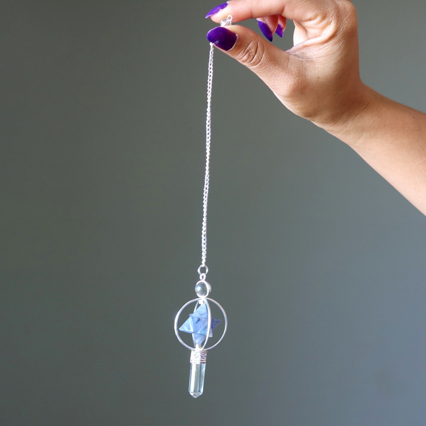 Iolite Merkaba Pendulum | Crystal Dowsing Tool – Pendulums