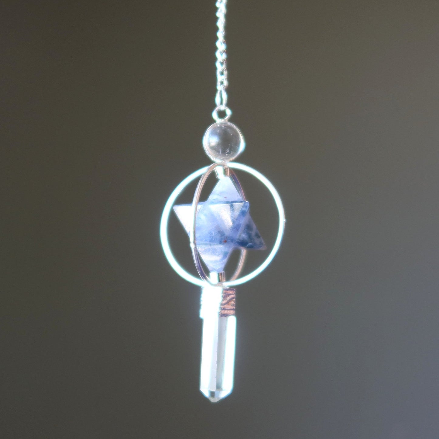 Iolite Merkaba Pendulum | Crystal Dowsing Tool – Pendulums