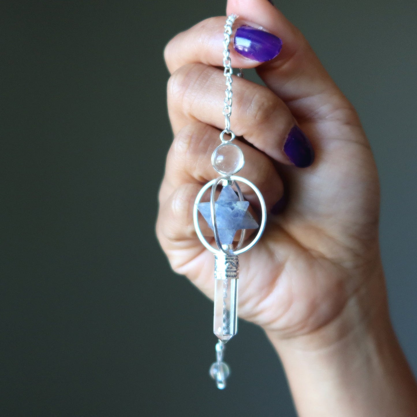 Iolite Merkaba Pendulum | Crystal Dowsing Tool – Pendulums