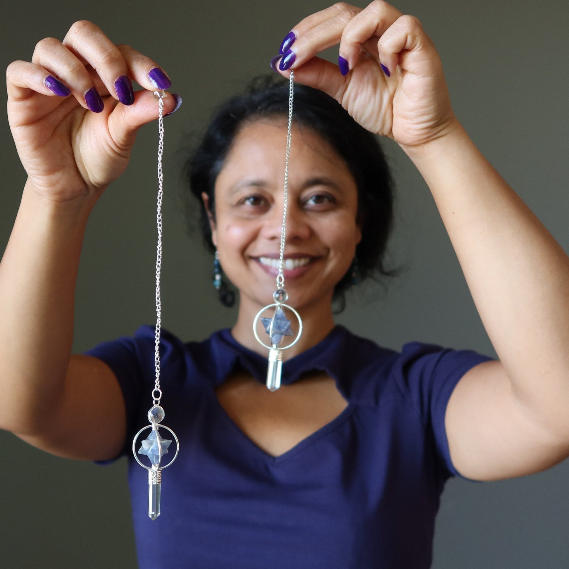 Iolite Merkaba Pendulum | Crystal Dowsing Tool – Pendulums