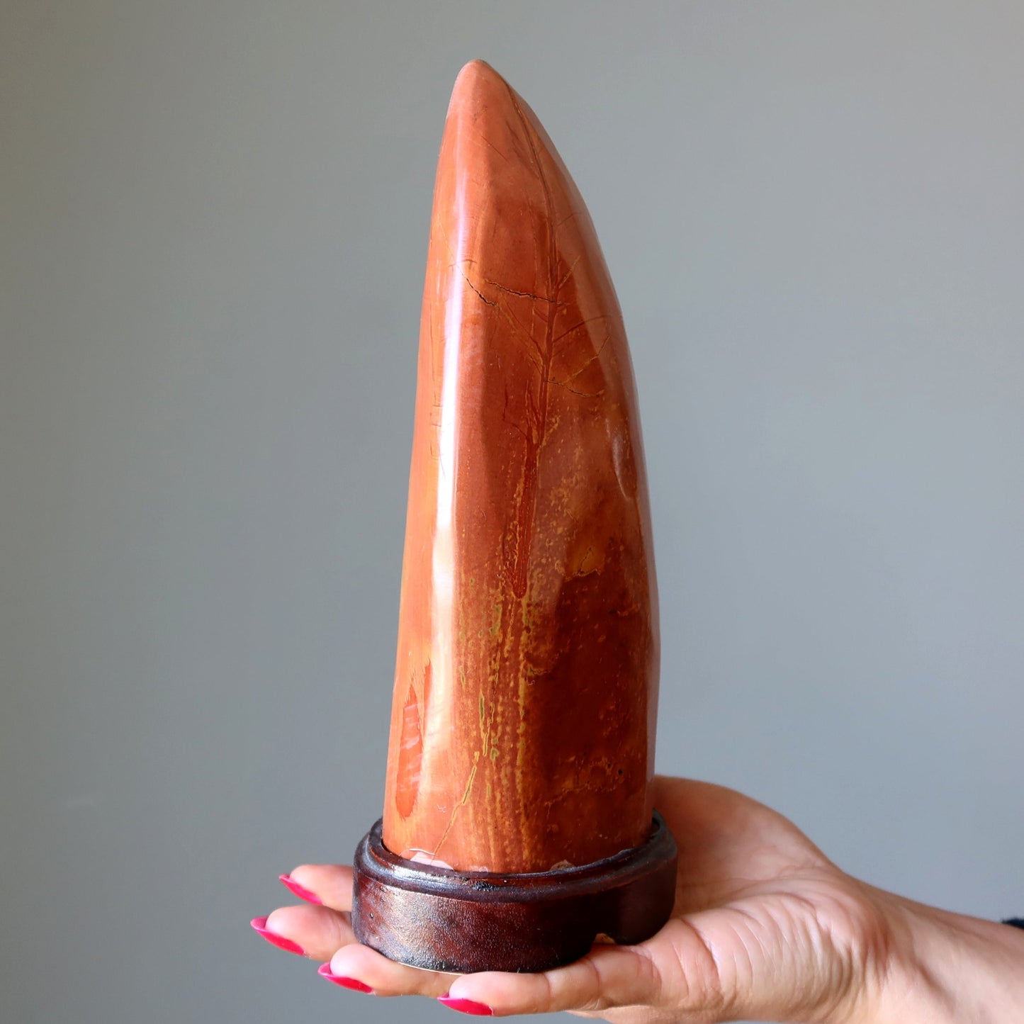 Red Jasper Showpiece Vibrant Standing Stone 9-10 Inch –