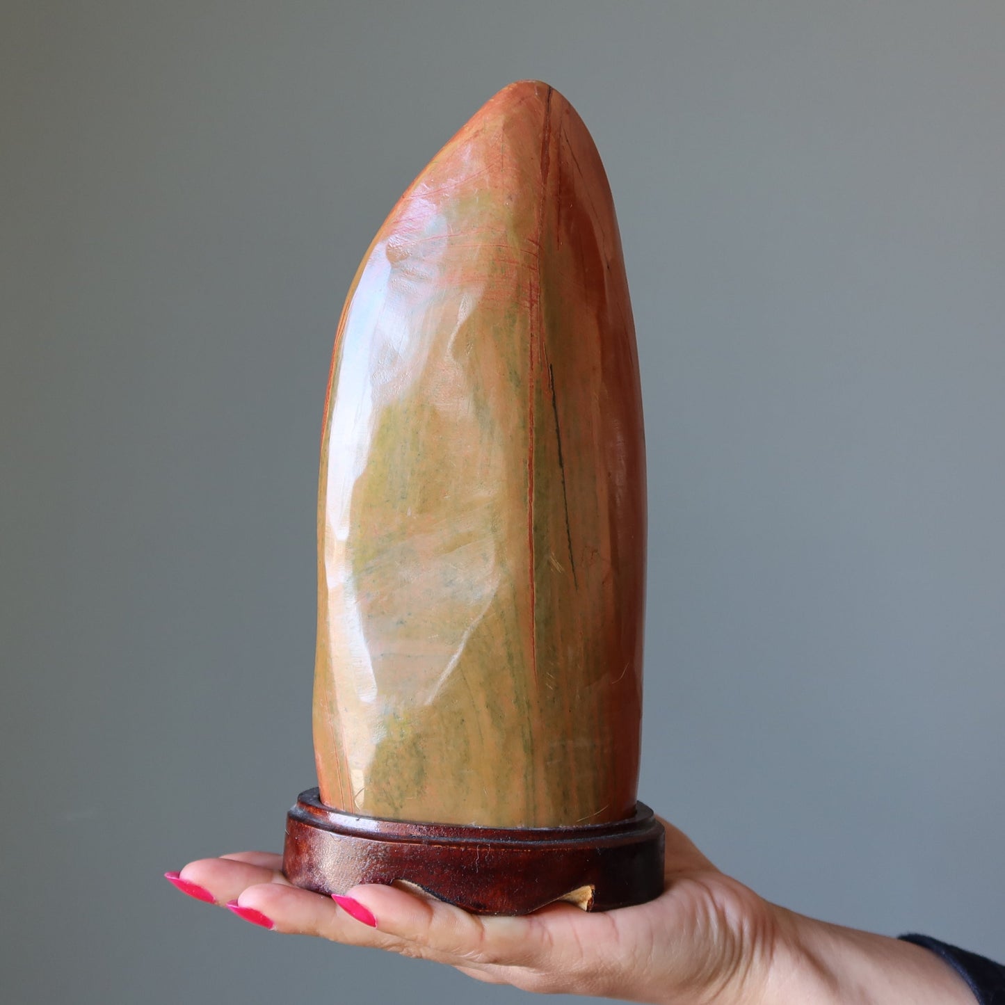 Red Jasper Showpiece Vibrant Standing Stone 9-10 Inch –