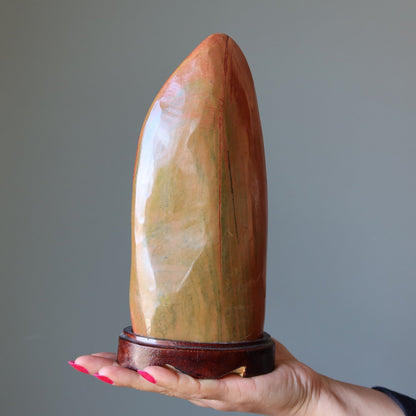 Red Jasper Showpiece Vibrant Standing Stone 9-10 Inch –