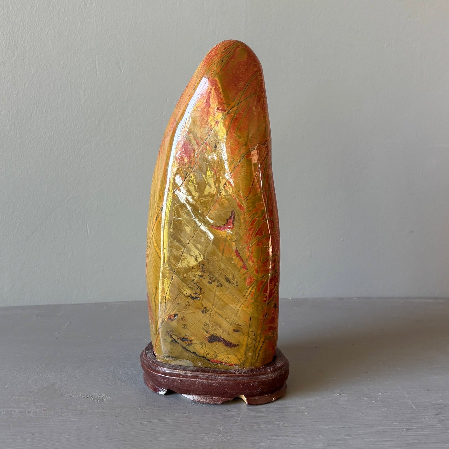 Red Jasper Showpiece Vibrant Standing Stone 9-10 Inch –