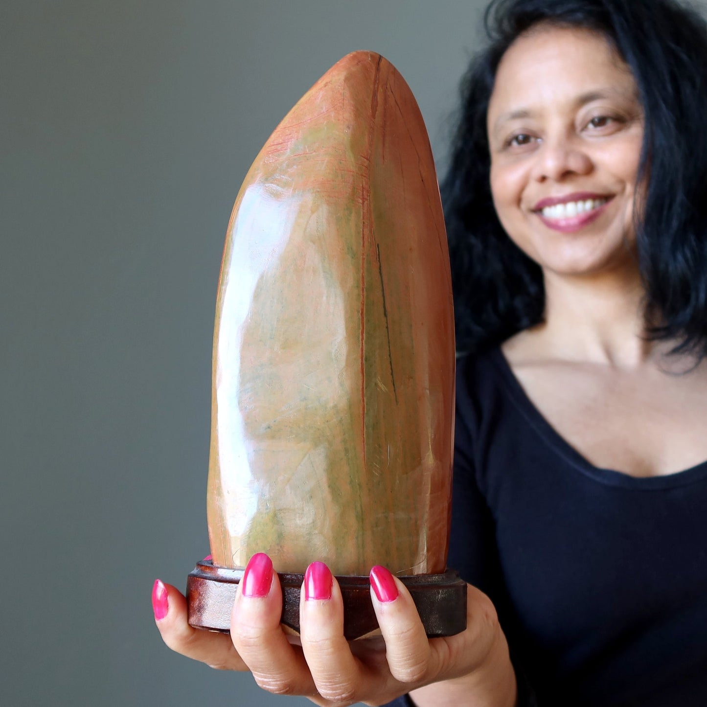 Red Jasper Showpiece Vibrant Standing Stone 9-10 Inch –