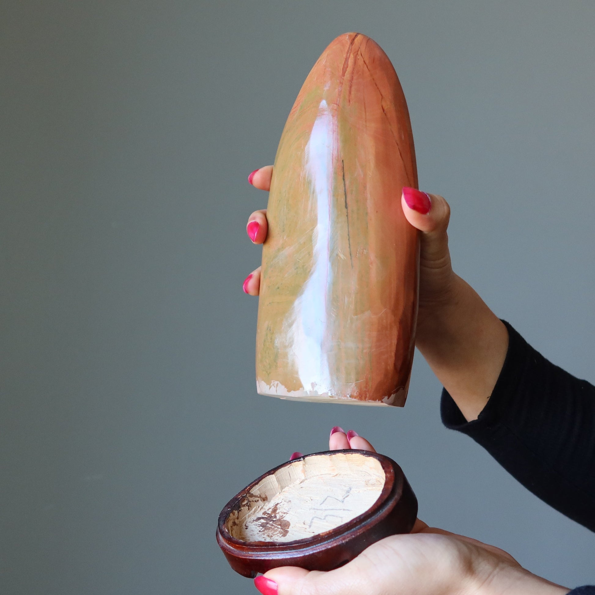 Red Jasper Showpiece Vibrant Standing Stone 9-10 Inch –