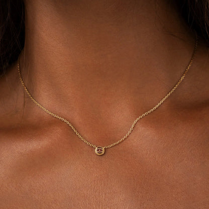 Radiant Shield - Garnet January Birthstone Evil Eye Necklace – Necklaces - Womens