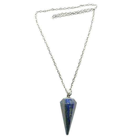 Lapis Lazuli Pendulum Necklace | Crystal Dowsing Pendant – Necklaces