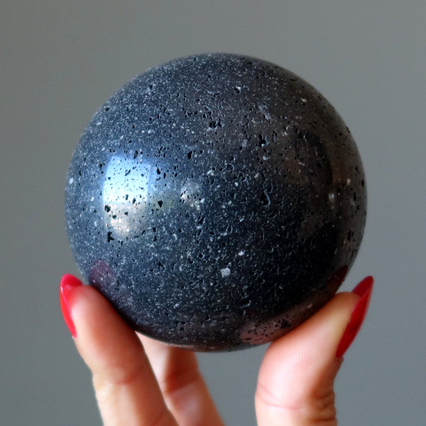 Black Lava Stone Sphere | Volcanic Crystal Ball – Balls