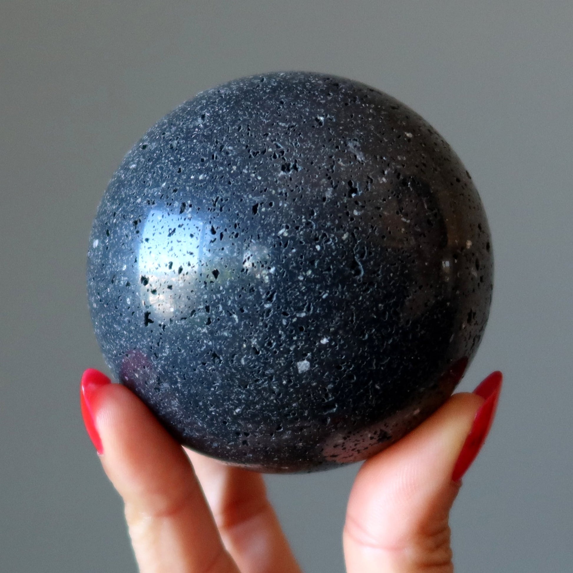 Black Lava Stone Sphere | Volcanic Crystal Ball – Balls