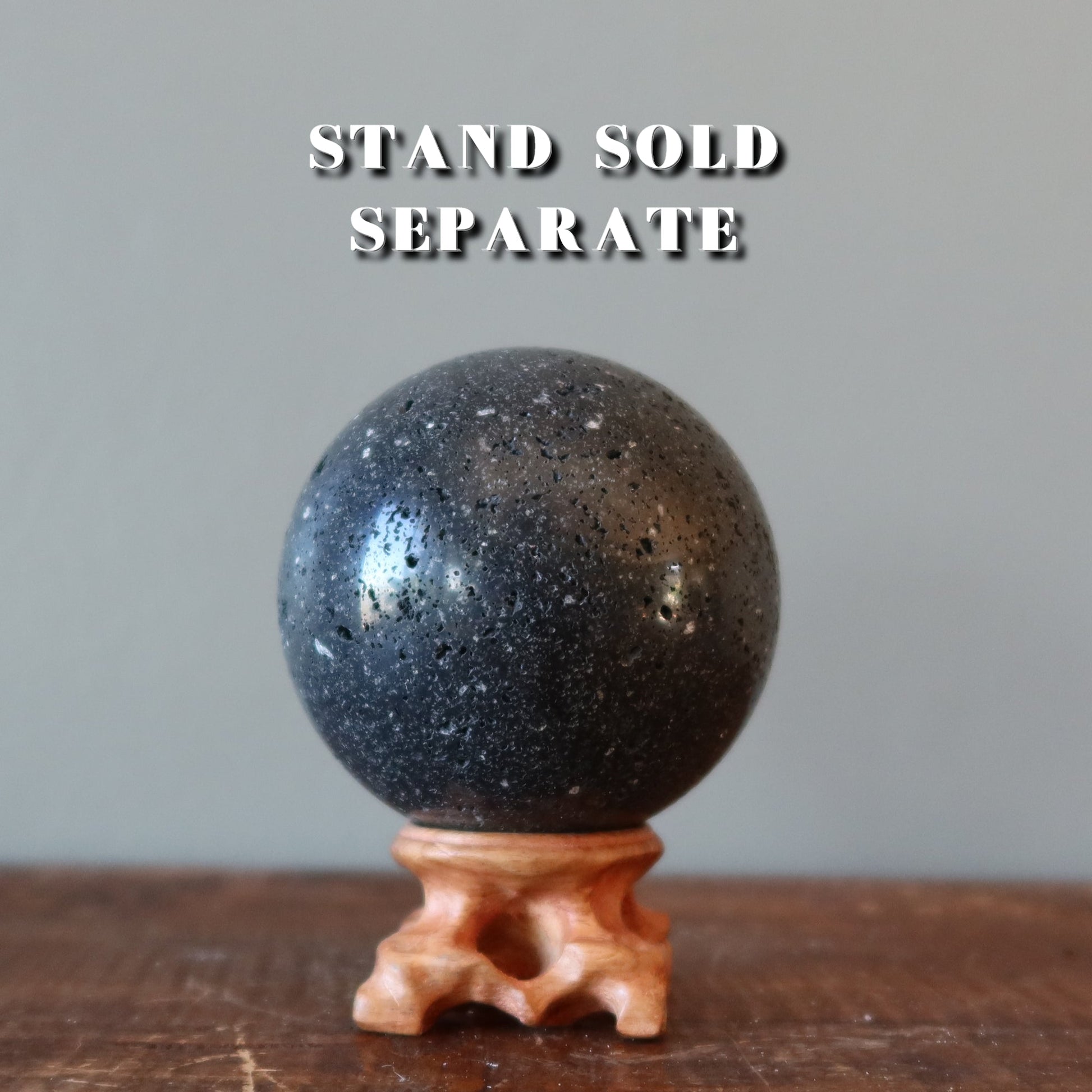 Black Lava Stone Sphere | Volcanic Crystal Ball – Balls