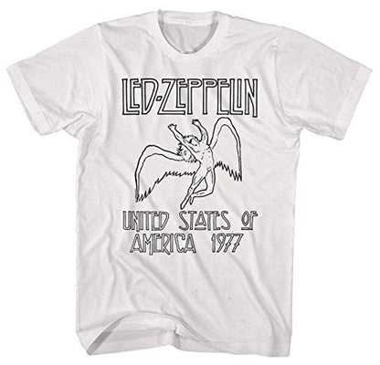 Led Zeppelin T-Shirt - Swan Song & Tour – WHITE Icarus Men's T-shirts