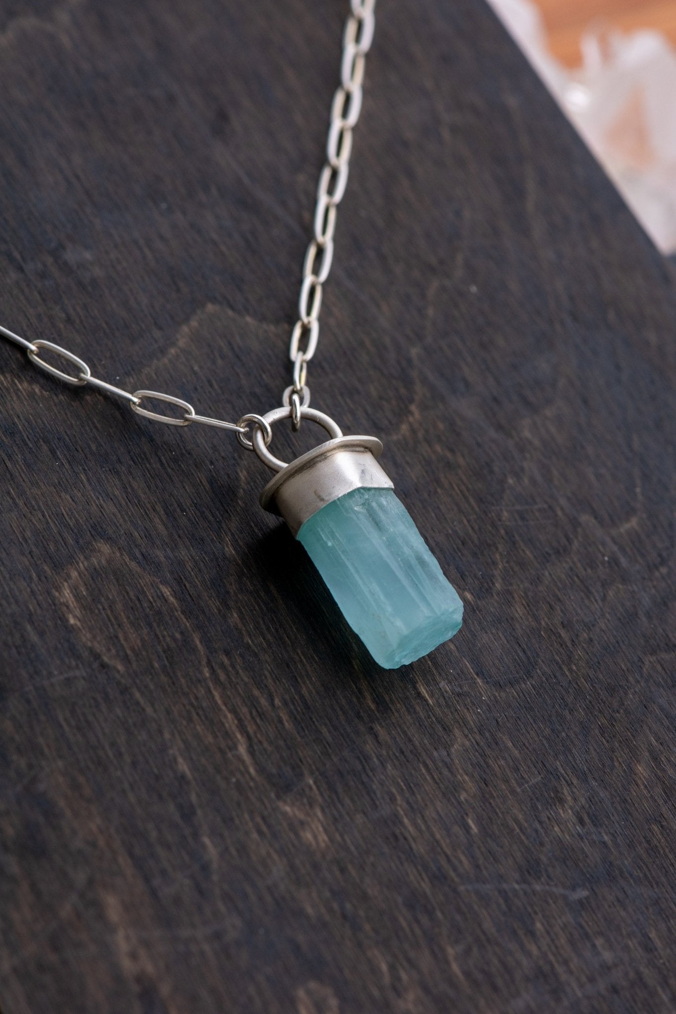 LIGHTED WAY AQUAMARINE NECKLACE –