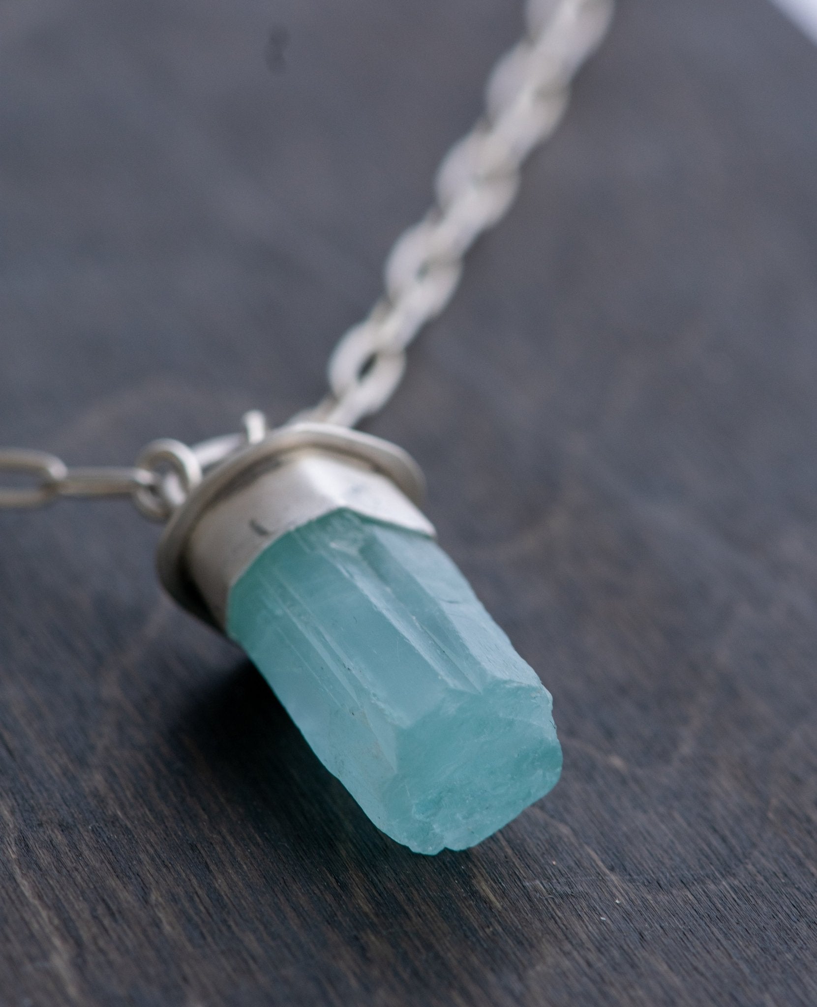 LIGHTED WAY AQUAMARINE NECKLACE –