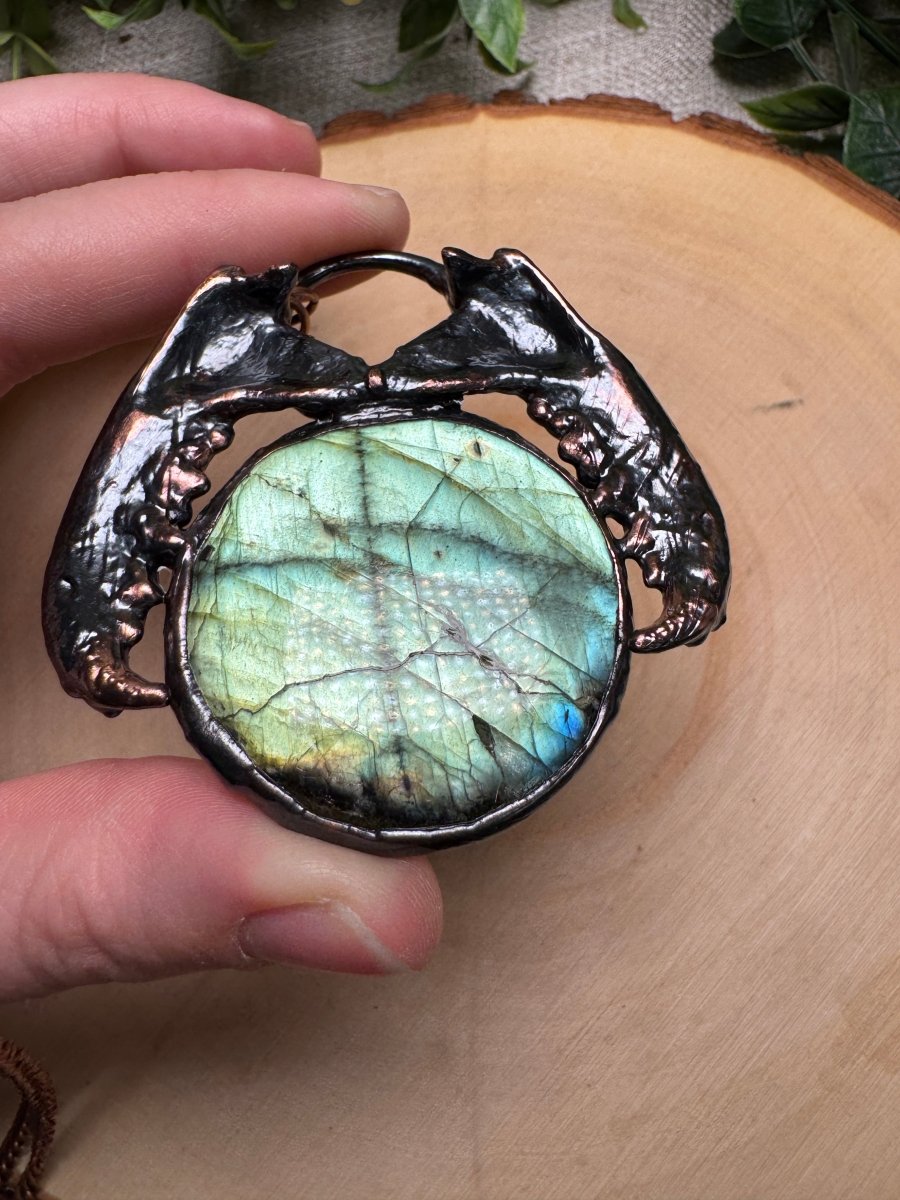 Lilith- Mink Jawbone and Labradorite Necklace – Necklace