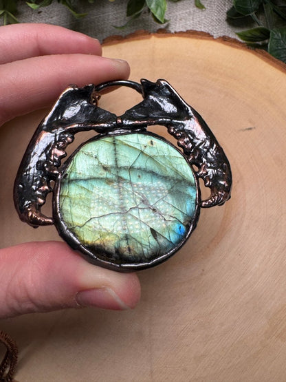 Lilith- Mink Jawbone and Labradorite Necklace – Necklace