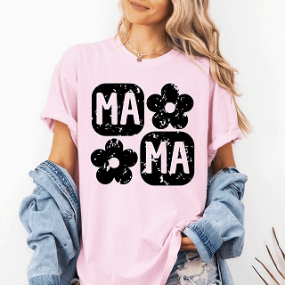 Mama, Minimalist, Graphic, Flowers, Mother's Day Tshirt Comfort Colors T-Shirt – T-Shirt