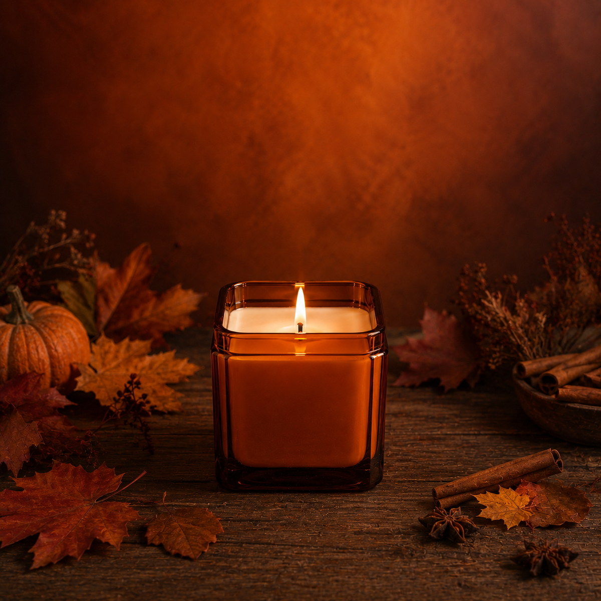 MAPLE PUMPKIN ---  8.5 oz Soy Jar Candle | Fall/Autumn | Moon Water Apothecary