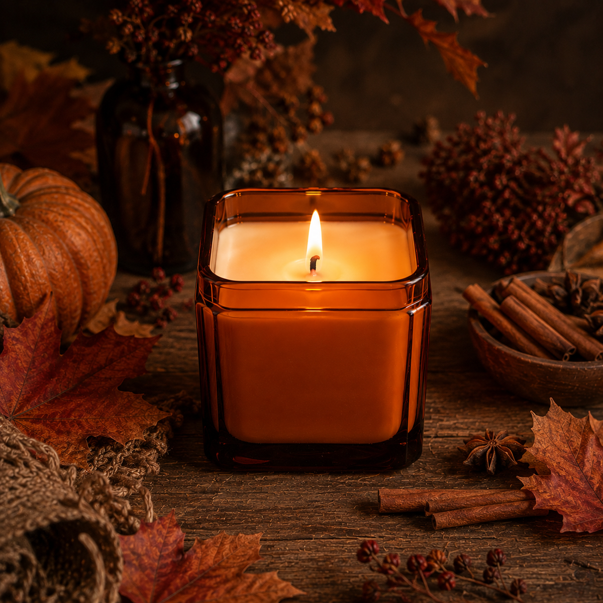 MAPLE PUMPKIN ---  8.5 oz Soy Jar Candle | Fall/Autumn | Moon Water Apothecary