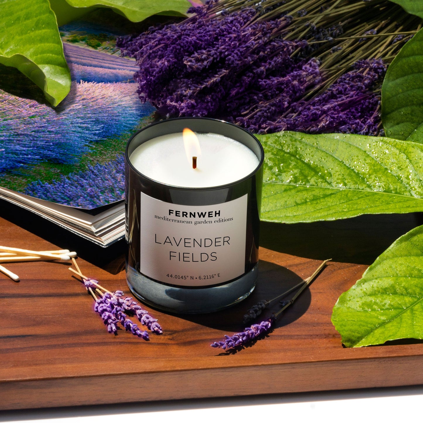 Lavender Fields Scented Soy Candle – Classic (11 oz) Mediterranean Garden