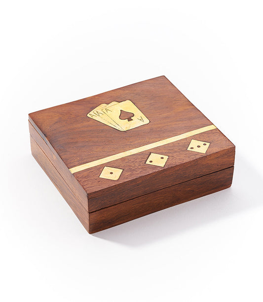 Game Night Box (5 Dice, Playing Cards) - Handcrafted Wood – HME stock line