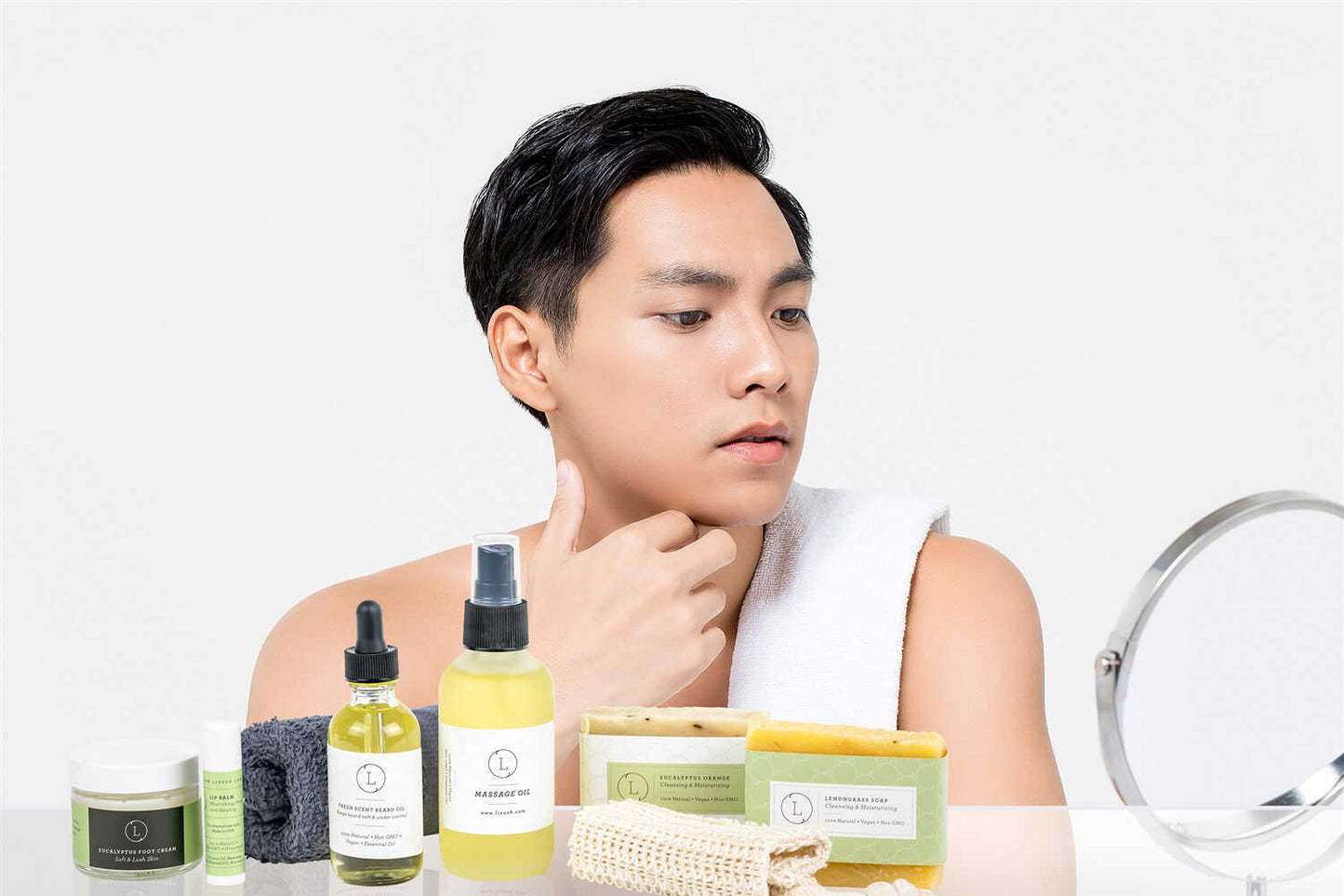 Father's Day Gift -Fresh earthy Natural skincare set, Eucalyptus Men Grooming kit – Skincare set for him
