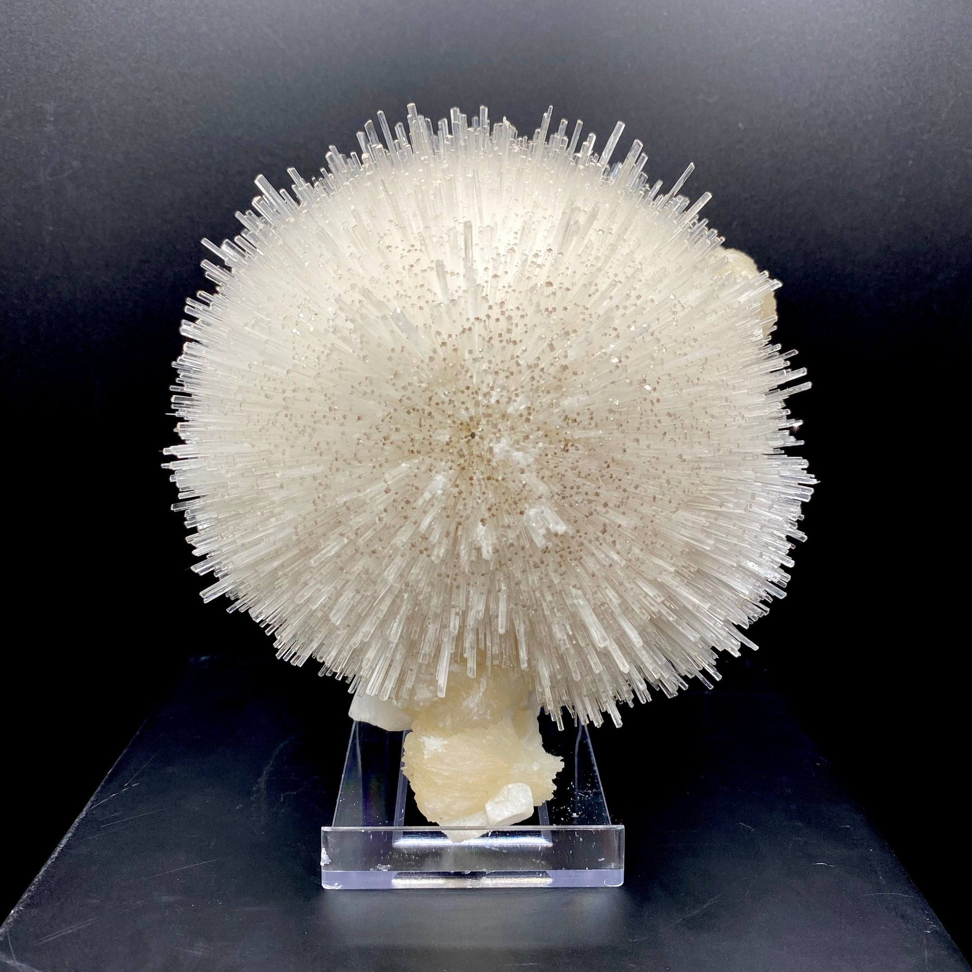 Mesolite on Mordenite Natural Mineral Specimen – Mesolite