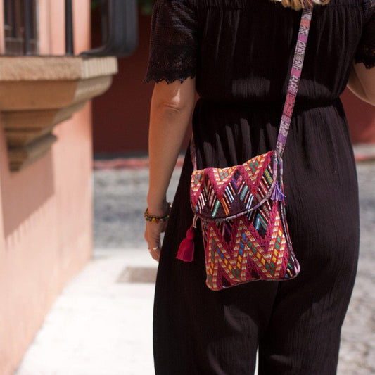 Messenger Up-cycled Huipil Crossbody One-of-a-Kind Bag - Guatemala