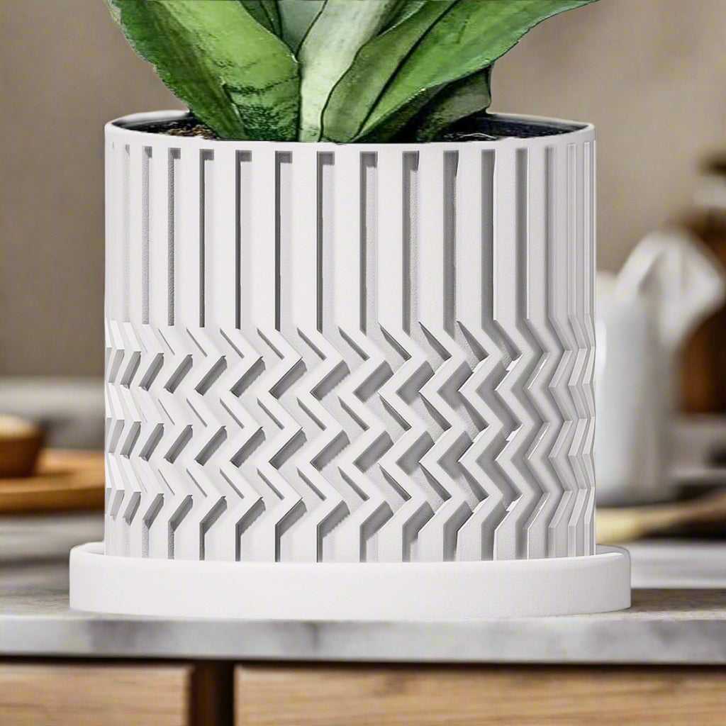 Minimalist Zig-Zag Planter – Pots & Planters