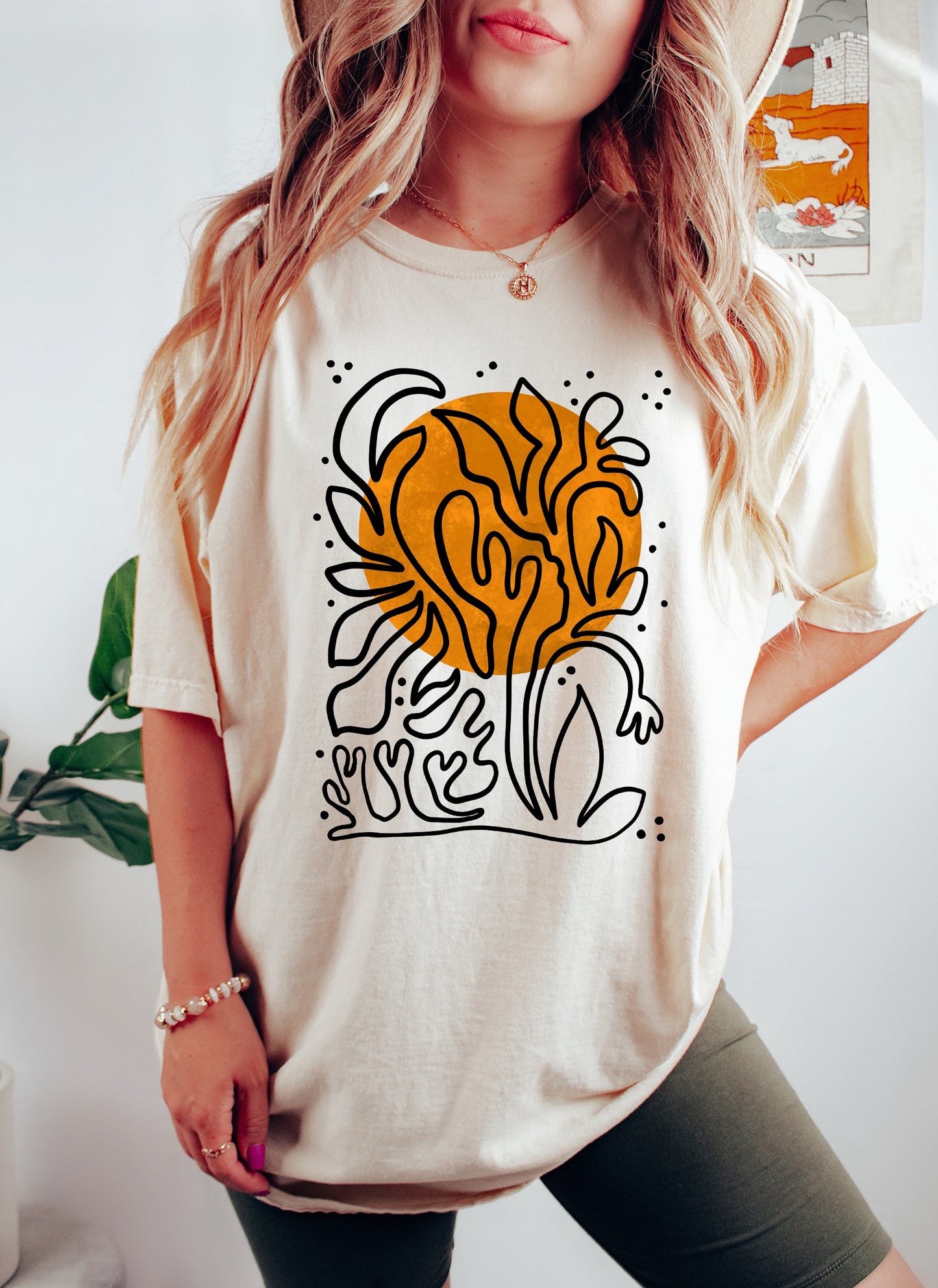 Abstract Sun & Flowers - Comfort Colors Tshirt