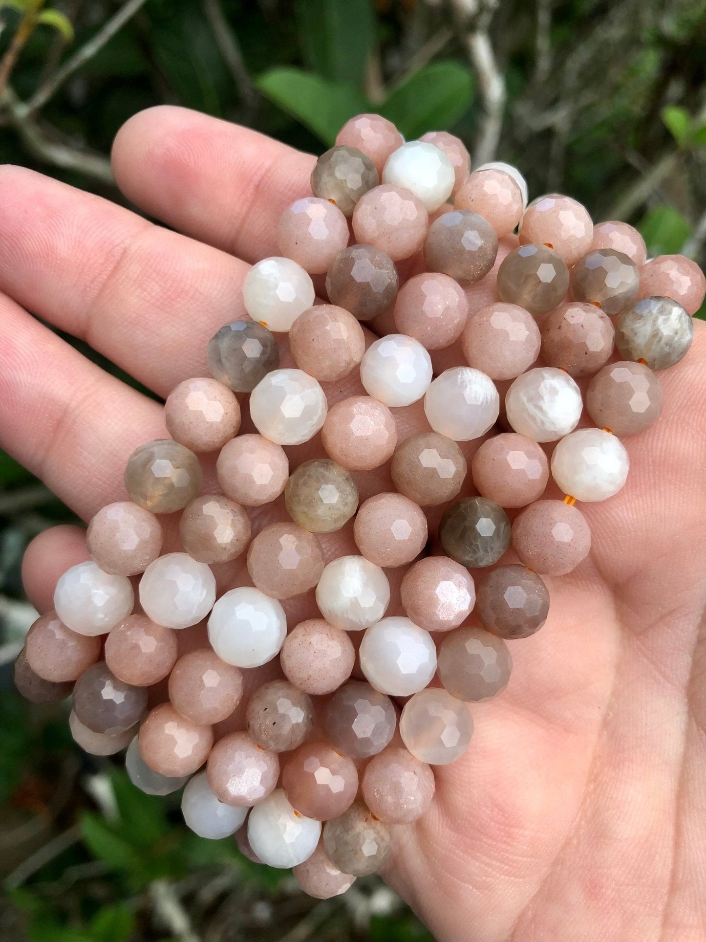 Faceted Mixed Moonstone 8mm Bracelet – Intuition & Balance