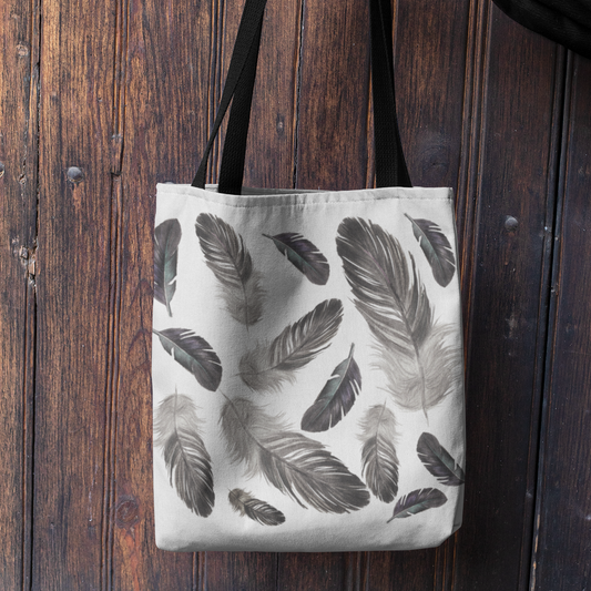 Crow Feathers - Heavy-Duty Canvas Tote Bag